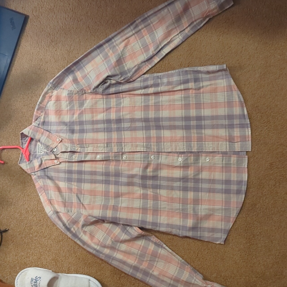 J.Crew Pink Lavender patterned sport shirt (medium)
